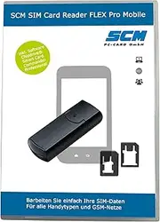 SCM PC-Card GmbH SIM Card Reader FLEX – Black – uTrust Token Flex Plus Software for Editing Data on GSM SIM Card on PC