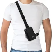 [Peicees] Small Crossbody Bag for Men Women Mini Sling Bag Travel Running Phone Daypack Cross Body Shoulder Bags with Keyholder