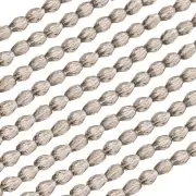 650 Pcs Teardrop Faceted Glass Crystal Beads for Jewelry Making, Gray
