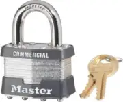 Master Lock 1KA 2081 4-Pin Tumbler Laminated Steel Padlock, 1-3/4"