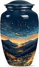 Starry Night Urn - Blue Large Urns for Adult Human Ashes - Funeral Cremation Urn for Mom, Dad, Men & Women - 10 Inch Memorial Urns Formale & Female