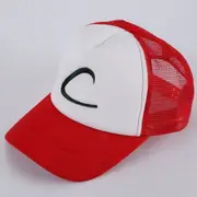 Ash Ketchum Breathable Mesh Cap Trainer Trucker Hat Pokemon GO Cosplay Costume