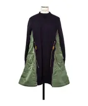 panelled mini dress 1,2 NAVYKHAKI