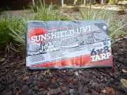 SunShield Silver/Black Tarp - UV 6.0 oz - Heavy Duty with Reinforced Corners