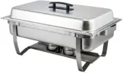 Winco C-4080 8 Quart Stainless Steel Folding Stand Chafer
