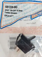 Selecta Switch SS1230-BG Paddle Toggle Switch, SPST, ON-OFF, 15 Amp %2310371 1 P