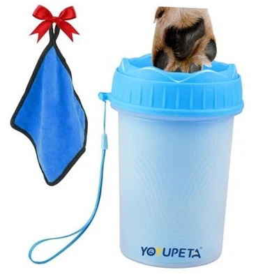 Dog Paw Cleaner, Dog Paw Washer, Buddy Muddy Paw Cleaner,Portable Medium Blue