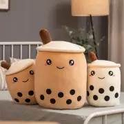 Unique Soft Teddy Plush Boba Milk Tea Plushie Toy Stuffed Fruit Shape Taste Milk