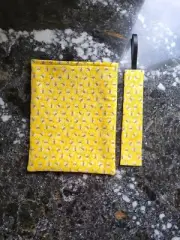 Yellow Bee Book Sleeve And Bookmarker