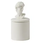 Pilbeam Living Donatello 8cm Porcelain Trinket Jar/Container Decor w/ Lid White