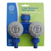 Quality 2 Hour Mechanical TWIN (DUAL) DOUBLE Tap Timer Controller Hose Water DIY