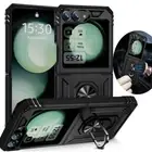 Folding Shockproof Ring Holder Case For Samsung Galaxy Z Flip6 Flip5 4 3 Cover