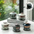 Ceramics Teapot and Tea Cup Set Portable Chinese Tea Set Travel Tea Set Gift