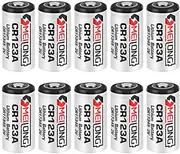 HOUYIBO 10PCS CR123A 3V 1400mAh CR17345 Replacement Non-Rechargeable Disposable Lithium Battery for PLC Battery