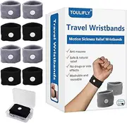 Travel Wristbands,Travel Motion Sickness Relief Wrist Band,Natural Nausea Relief, 2-Pair