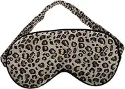 MOTHNUR Leopard Print Faux Silk Sleep Mask Light Blocking Eye Cover for Travel Meditation and Relaxation Soft Eye Shade for Enhanced Comfort and Optimal Light Protection