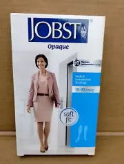 New Jobst Opaque 15-20 mmHg Compression Stockings Small Opaque Natural Open Toe