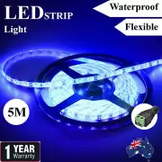 Blue Waterproof 12V 5M 2835 SMD 300 Leds LED Strip Lights Car Boat Caravan