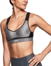 Under Armour Women's Warp Knit High Impact Heather Bra 36D 38D 38DD GREY 1313285