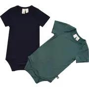 Kyte BABY Assorted 2-Pack Bodysuits in Navy/Emerald at Nordstrom, Size 18-24M