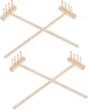 YARNOW 4Pcs Miniature Wooden Rakes for Sand Play and Micro Gardening Garden Tools for Sandbox Activities and DIY Landscaping