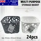 24x Storage Basket Plastic Shower Caddy Tray Container Bath Organiser Box 19.5cm