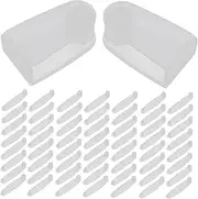 COHEALI Plastic Badge Strap Clip: 100PCS Clear PVC ID Holder to Keychain Connector Plastic Keychain Clip for Card Holder, Lanyards, Key Rings, ID Badge Strap