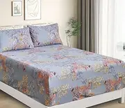Essina Cotton Bed Sheets Set – 3 Pcs Super King Bedding Set with Extra Deep Pocket Fitted Sheet and 2 Pillow Cases– 620 Thread Count- Cotton Bed Sheets Super King Size – Seaweed