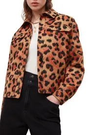 AllSaints Honor Leopard Print Jacket