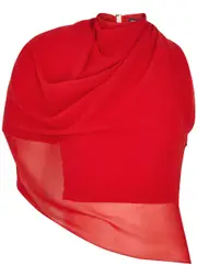 Jacquemus Le Haut Pablo Draped Chiffon top - Red - 40 (UK12 / M) 40 (UK12 / M)
