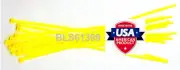 1000 USA Made TOUGH TIES 8" inch 50lb Nylon Tie Wraps Wire Cable Zip Ties Yellow