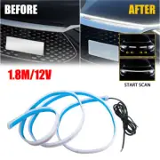 White Dynamic Scan Start Up Kit Hoodbeam Car Hood LED Meteor Strip Light 1.8m
