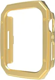 UMCNVV Hard PC Case for Apple Watch Ultra 49mm 41mm 45mm Cover Plating Plastic for IWatch Series 9 8 7 6 SE 5 40mm 44mm Protective Case(Gold,45mm)