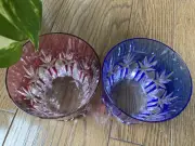 Hoya Crystal Edo Kiriko Pair Rock Glass