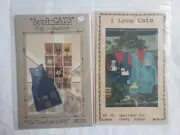 Lot of 2 Quilting & Applique Cat Patterns
