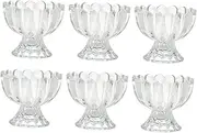 Generic 6Pcs Transparent Ice Cream Cups Multi Purpose Dessert Bowls for Jelly Puddings and Ice Cream for Home Cafes and Restaurants