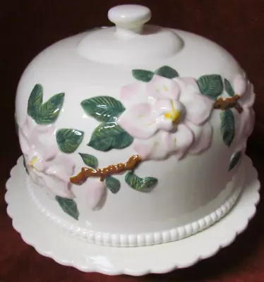 VALERIE by Cumberland Design Group Ceramic Floral Cake Plate Dome NEW