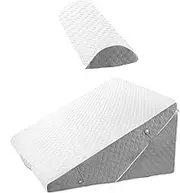 Comfeezzz 2 pcs Wedge Pillow Memory Foam Contour Pillow Orthopedic Back Neck Support | Wedge Pillow for Sleeping Foldable Bed Pillow Post Surgery, Triangle Elevated Pillow