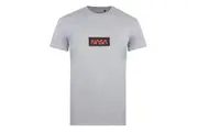 NASA Mens Box Logo T-Shirt (Grey) - UTTV188
