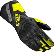 Spidi STS-3 Motorcycle Gloves, black-yellow, Size 3XL for Men Black Yellow