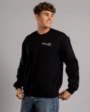 [Wrangler] Wrangler Men's Stinger Slouch Sweatshirt in Black Size Large L Black
