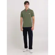 Replay Mens Polo Shirt In Stretch Pique w/ Embroidery Green