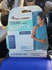 Sea To Summit Adaptor Coolmax Traveller Sleeping Bag Liner Aqua Blue NWT