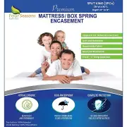 Split King Mattress/Box Spring Encasement 39" x 80" (2PCs) - Waterproof Zippe...
