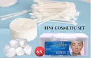 6X Disposable Cotton Swabs Cotton Pad Makeup Cosmetic Stick Ear Buds Cleaning AU