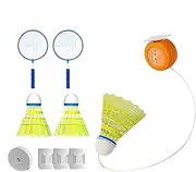 Single Player Badminton Set, Professional Adjustable Rebound Badminton Trainer Set, Elastic Shuttlecock Practice Hand-Eye Coordination