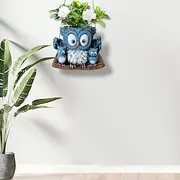 Owl Hanging Planters for Succulents, Cute Animal Wall Plant Pots for Indoor Outdoor Garden, Decorative Owl Flower Pots Gift for Plant Lovers