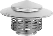 COOPHYA Chimney Cover Stainless Steel Rain Cap for Roof Vents Smoke Funnel Cover Outdoor Chimney Flue Accessory Weatherproof Design Easy Installation