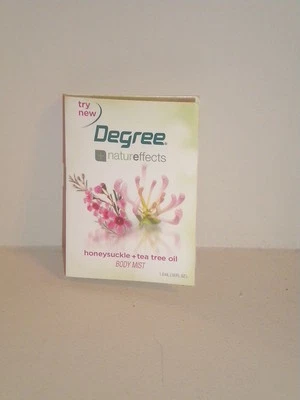 Degree HONEYSUCKLE TEA TREE OIL Body Mist Women Sample Vial .05 oz/1.5mL New