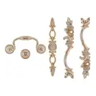 Gold Flower Handle Pull Knob for Cabinet Drawer Wardrobe Cupboard Home Hardware
